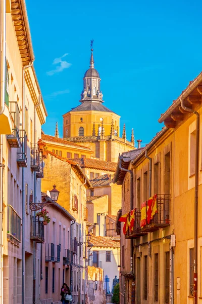 Segovia Hiszpania Lutego 2022 Tradycyjna Architektura Hiszpańska Starym Mieście Segovia — Zdjęcie stockowe