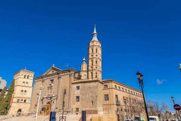 Zaragoza Spanien Februari 2022 Kyrkan John Panetas Bredvid Den Romerska — Stockfoto