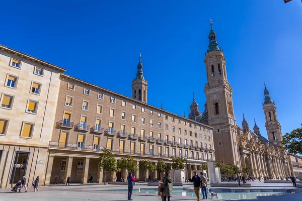 Saragosse Espagne Février 2022 Cathédrale Basilique Notre Dame Pilier Est — Photo