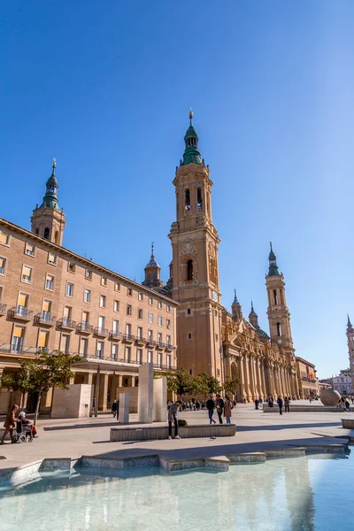 Saragozza Spagna Febbraio 2022 Cattedrale Basilica Nostra Signora Del Pilastro — Foto Stock