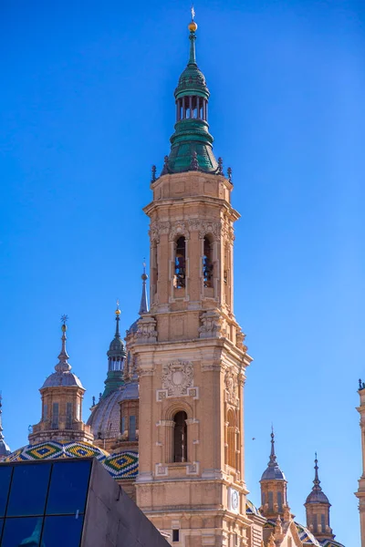 Cathedral Basilica Our Lady Pillar Roman Catholic Church River Ebro — Stock Photo, Image