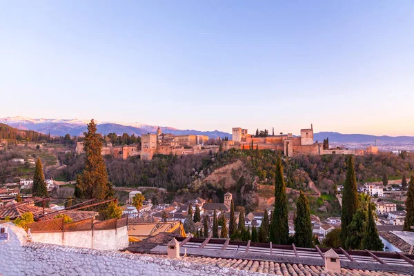 Гранада Испания Февраля 2022 Года Альгамбра Является Дворцово Крепостной Комплекс — стоковое фото