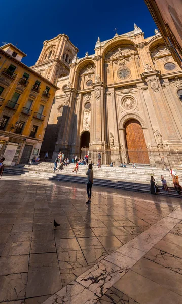 格拉纳达主教座堂 Granada Cathedral Santa Iglesia Catedral Metropolitana Encarnacion Granada 是西班牙格拉纳达市的一座罗马天主教教堂 — 图库照片