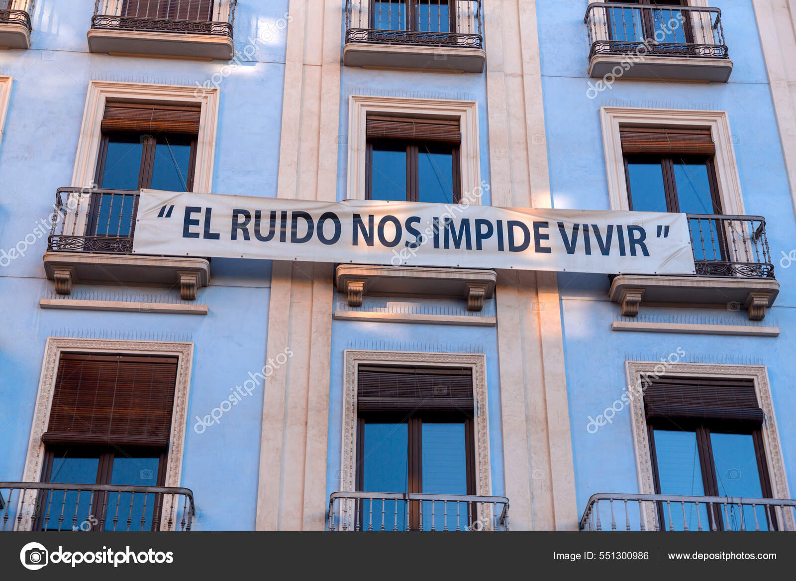 Гранада Испания Февраля 2022 Года Знамя Надписью Шум Мешает Нам.