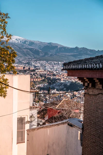 Granada Spain February 2022 Generic Architecture Street View Historic City — стокове фото