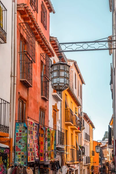 Obecná Architektura Pohled Ulici Historickém Městě Granada Autonomní Oblasti Andalusie — Stock fotografie