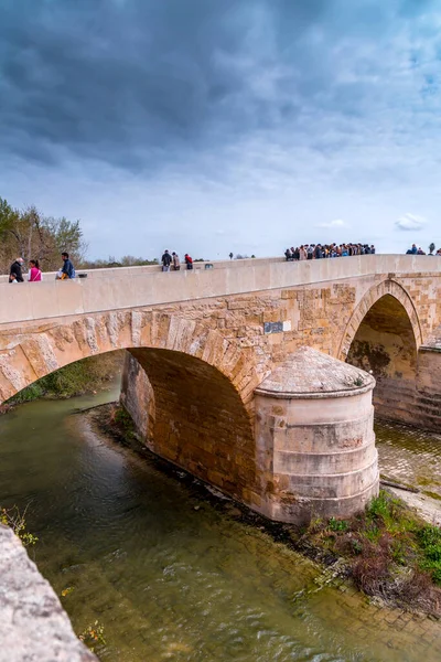 Cordoba Španělsko Února 2022 Římský Most Nebo Puente Romano Věž — Stock fotografie