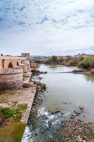 Cordoba Spain February 2022 Roman Bridge Puente Romano Calahorra Tower — Stock Photo, Image