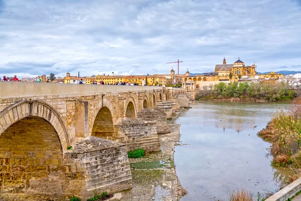 Cordoue Espagne Février 2022 Pont Romain Puente Romano Tour Calahorra — Photo