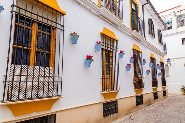 Cordoba Spain February 2022 Street Scene Traditional Andalucian Architecture Historical — Stock Photo, Image