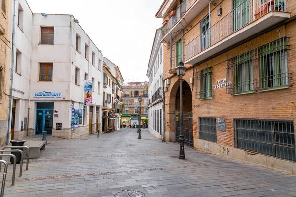 Cordoba Hiszpania Lutego 2022 Scena Uliczna Tradycyjną Andaluzyjską Architekturą Historycznym — Zdjęcie stockowe