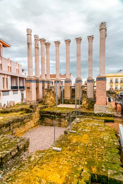 Cordoba Spanje Februari 2022 Resterende Zuilen Van Romeinse Tempel Templo — Stockfoto