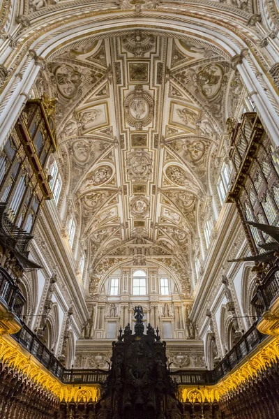 Córdoba España Febrero 2022 Vista Interior Detalle Decorativo Magnífica Mezquita —  Fotos de Stock