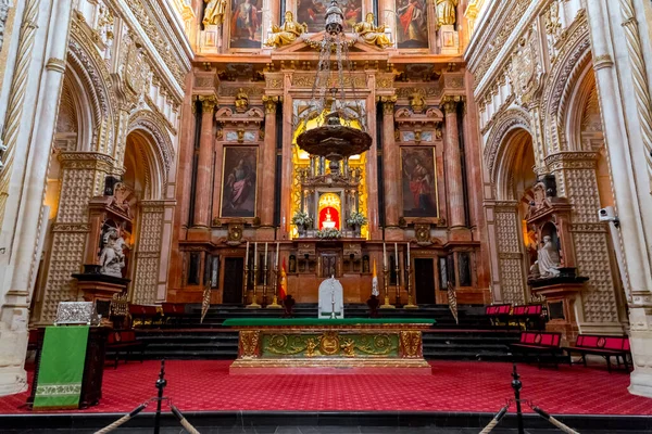 Córdoba España Febrero 2022 Vista Interior Detalle Decorativo Magnífica Mezquita — Foto de Stock