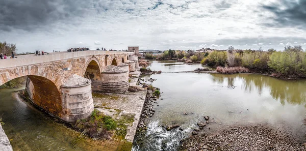 Κόρδοβα Ισπανία Φεβρουαρίου 2022 Ρωμαϊκή Γέφυρα Puente Romano Και Πύργος — Φωτογραφία Αρχείου