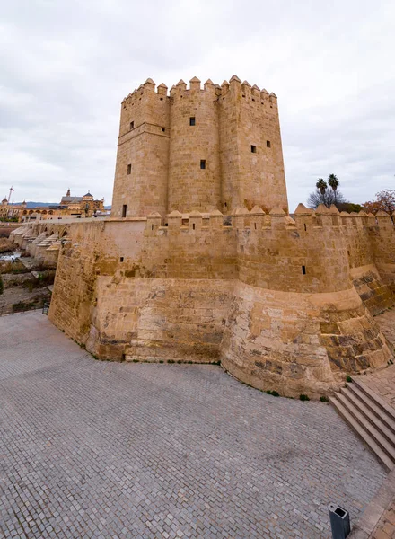 ローマ橋またはEl Puente Romanoと アンダルシア州コルドバのグアダルキビル川のカラホラ塔 — ストック写真