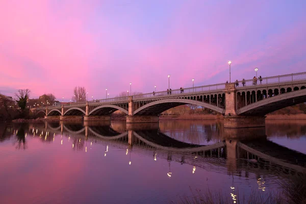 Puente Enrique Estevan Sobre Río Tormes Salamanca Castilla León España — Foto de Stock