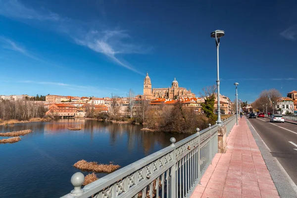 Salamanca España Febrero 2022 Vista Panorámica Salamanca Con Catedral Otro — Foto de Stock