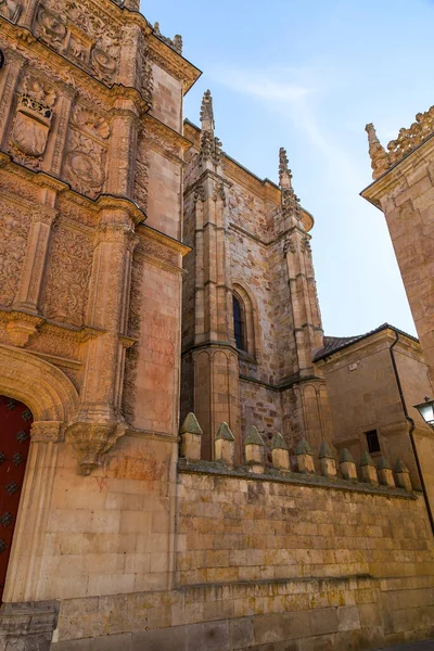 Salamanca Spanien Feb 2022 Den Plateriska Fasaden Universitetet Salamanca Där — Stockfoto