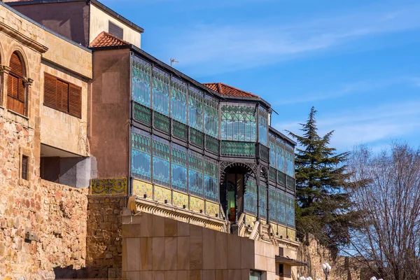 Salamanca Espanha Fevereiro 2022 Fachada Exterior Museu Arte Nova Casa — Fotografia de Stock