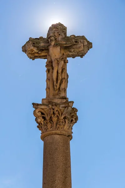 Иисус Христос Каменном Кресте Саламанке Кастилия Леон Испания — стоковое фото
