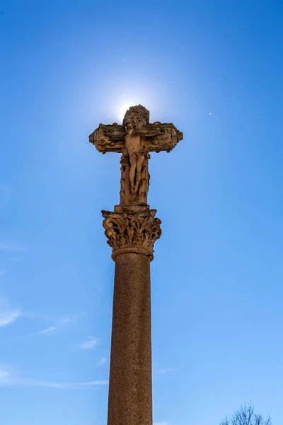 Jesus Christus Auf Dem Kreuzsteindenkmal Salamanca Kastilien Und León Spanien — Stockfoto