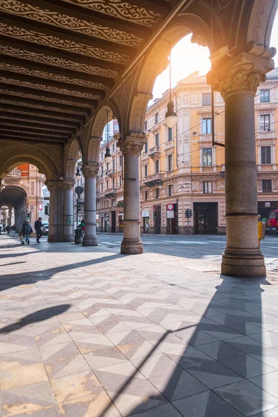 Turyn Włochy Marca 2022 Widok Ulicę Architektura Turynie Stolicy Piemontu — Zdjęcie stockowe