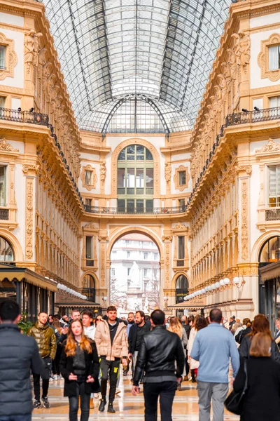 Mailand Italien März 2022 Die Galleria Vittorio Emanuele Ist Italiens — Stockfoto
