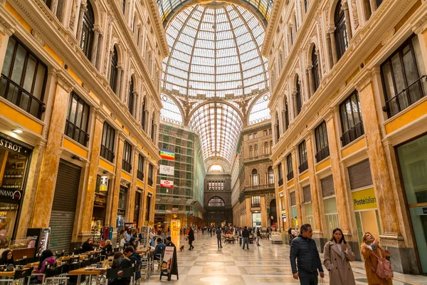 Naples Italy April 2022 Interior View Galleria Umberto Public Shopping — ストック写真