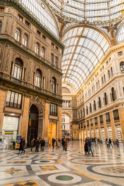 Napels Italië April 2022 Interieur Uitzicht Galleria Umberto Een Openbare — Stockfoto