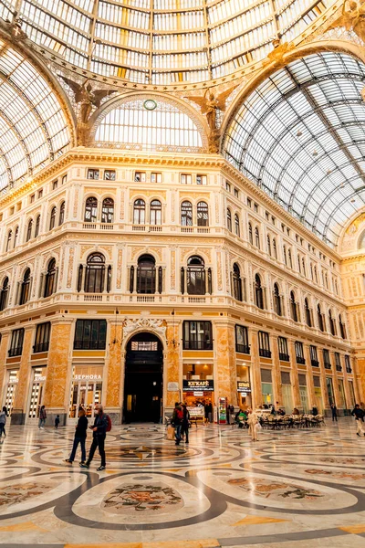 Naples Italy April 2022 Interior View Galleria Umberto Public Shopping — ストック写真