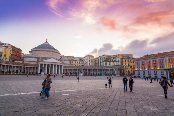 Nápoles Italia Abril 2022 Piazza Del Plabiscito Nombre Del Plebiscito —  Fotos de Stock