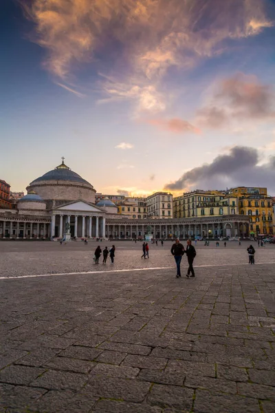 Nápoles Italia Abril 2022 Piazza Del Plabiscito Nombre Del Plebiscito —  Fotos de Stock