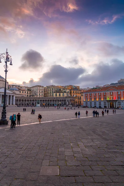 Neapol Włochy Kwietnia 2022 Piazza Del Plabiscito Nazwana Cześć Plebiscytu — Zdjęcie stockowe