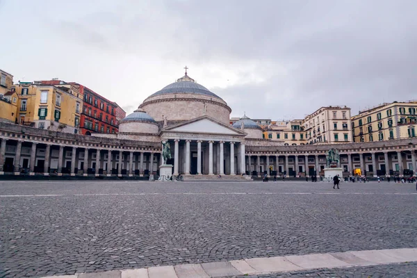 Nápoles Italia Abril 2022 Piazza Del Plabiscito Nombre Del Plebiscito —  Fotos de Stock