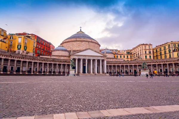 Nápoles Italia Abril 2022 Piazza Del Plabiscito Nombre Del Plebiscito —  Fotos de Stock