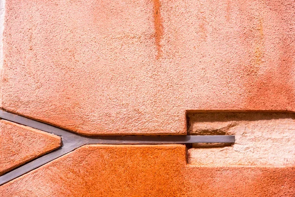Oude Betonnen Muur Fragment Geschilderde Stucwerk Textuur Achtergrond — Stockfoto
