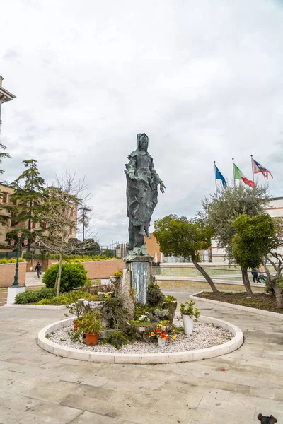 Estátua Bronze Virgem Maria Immaculata Virgem Veneza Itália — Fotografia de Stock