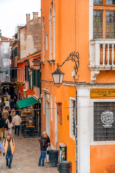 Venice Italy April 2022 Typical Venetian Architecture Street View Venice — ストック写真