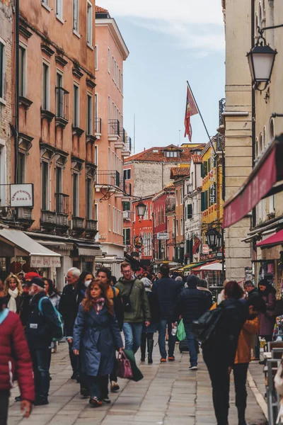 Venice Italy April 2022 Typical Venetian Architecture Street View Venice — ストック写真