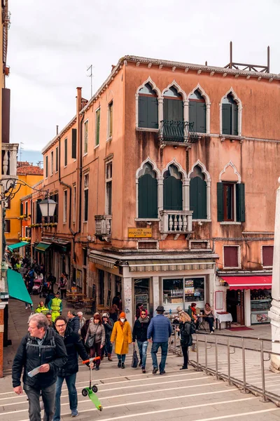 Veneza Itália Abril 2022 Arquitetura Típica Veneziana Vista Rua Veneza — Fotografia de Stock