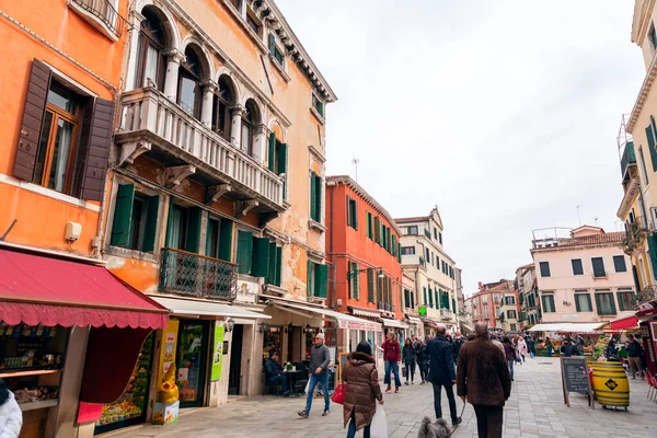 Venice Italy April 2022 Typical Venetian Architecture Street View Venice — ストック写真