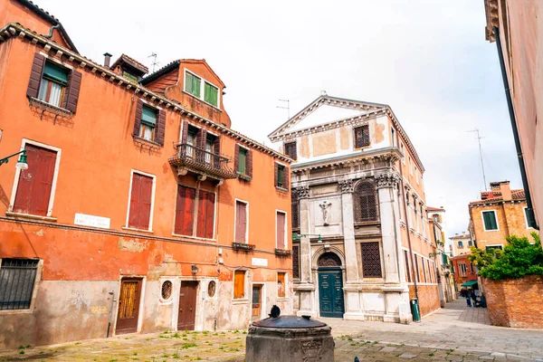 Venedik Talya Nisan 2022 Tipik Venedik Mimarisi Talya Dan Sokak — Stok fotoğraf