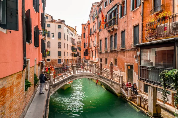 Venice Italy April 2022 Beautiful Canals Traditional Venetian Buildings Venice — ストック写真