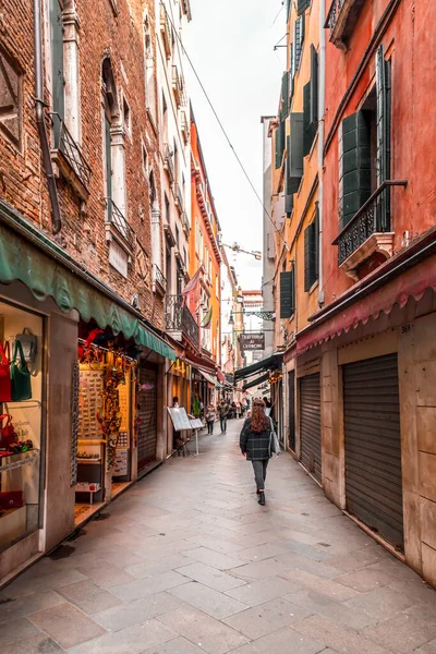 Venice Italy April 2022 Typical Venetian Architecture Street View Venice — ストック写真