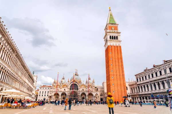 Venice Italy April 2022 Patriarchal Cathedral Basilica Saint Mark Commonly — Stock Photo, Image