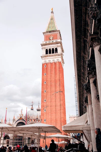 Benátky Itálie Dubna 2022 Campanile Svatého Marka Italsky Campanile San — Stock fotografie