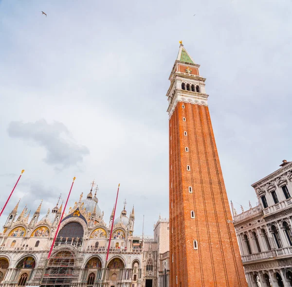 Benátky Itálie Dubna 2022 Campanile Svatého Marka Italsky Campanile San — Stock fotografie