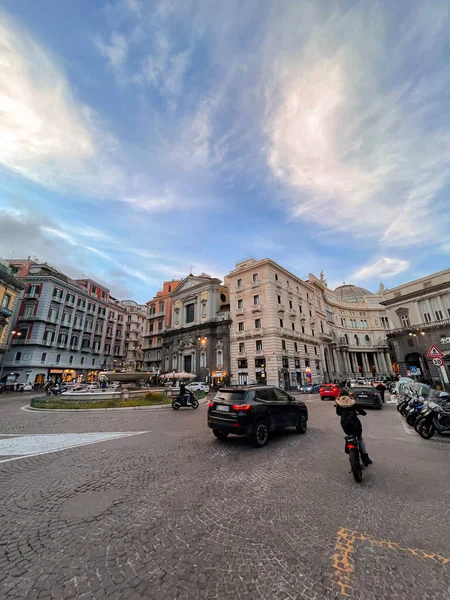 Neapel Italien April 2022 Piazza Trieste Trento Einer Der Hauptplätze — Stockfoto