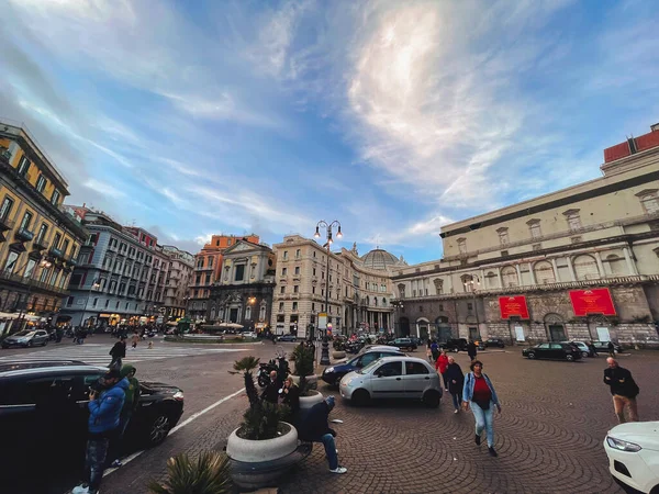 Neapel Italien April 2022 Piazza Trieste Trento Einer Der Hauptplätze — Stockfoto